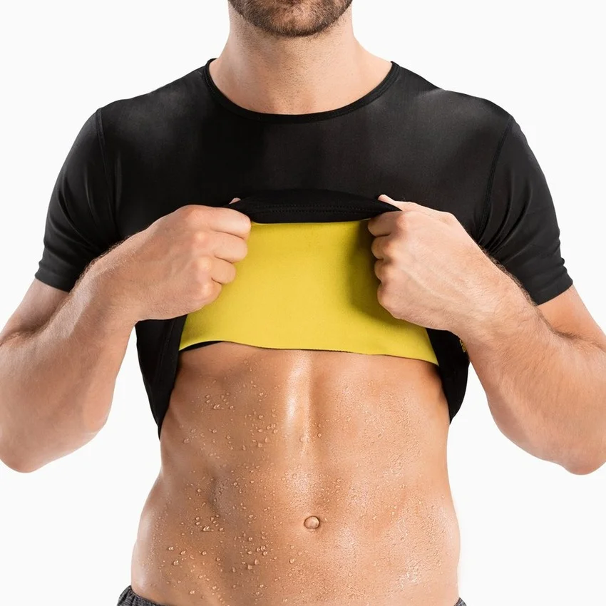 Sauna T Shirts Men Flat Belly  - Wetsuit Men 评论和价格