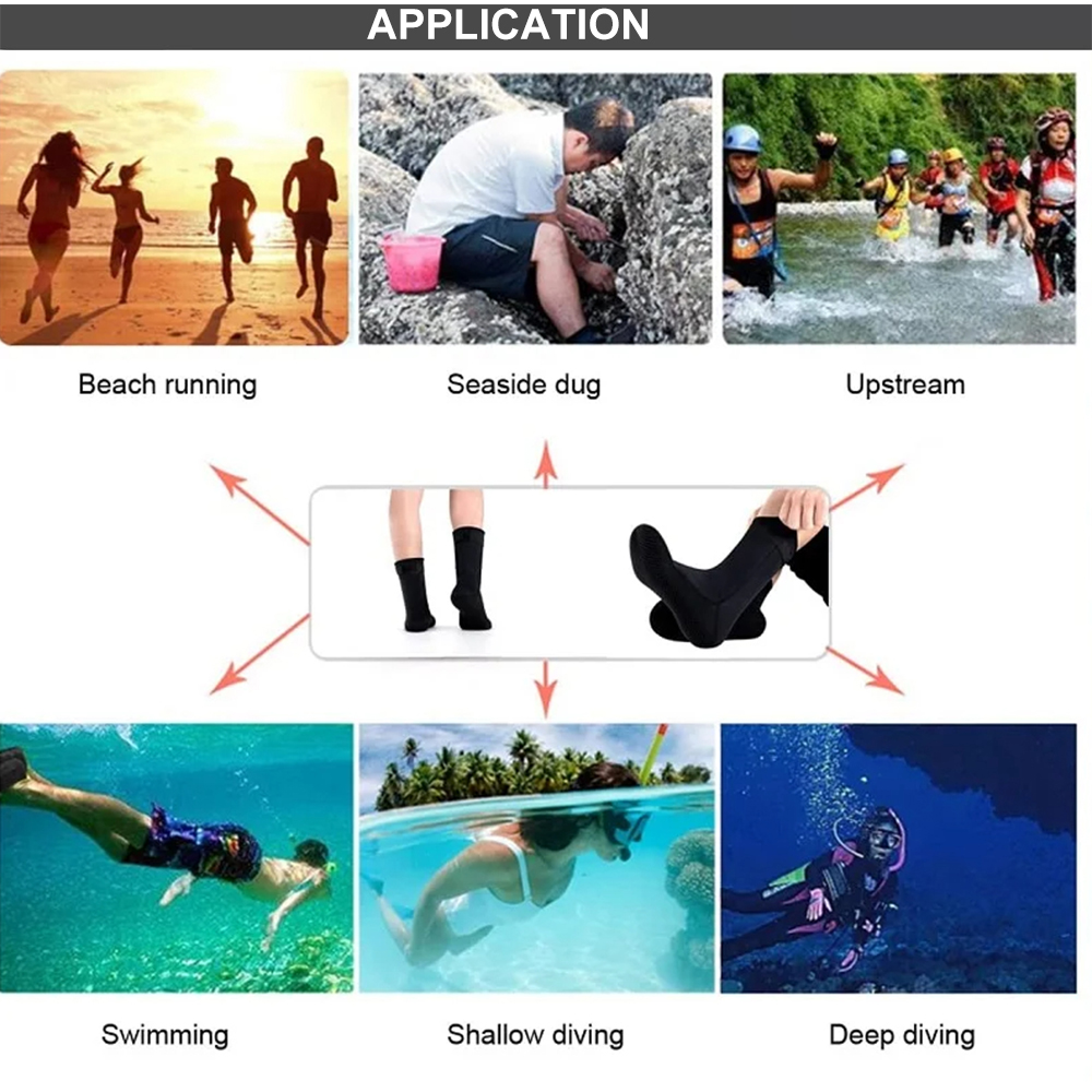 5mm Neoprene Socks 3mm Wetsuit - Flippers Swimming 评论和价格