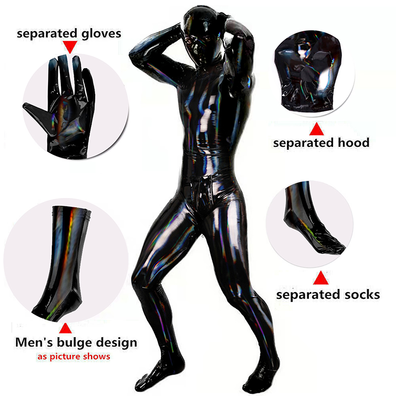 Mens Sexy PVC Leather Catsuit  - Wetsuit Men 评论和价格